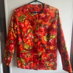 Chico’s Washed Floral Multicolor Women's Blazer